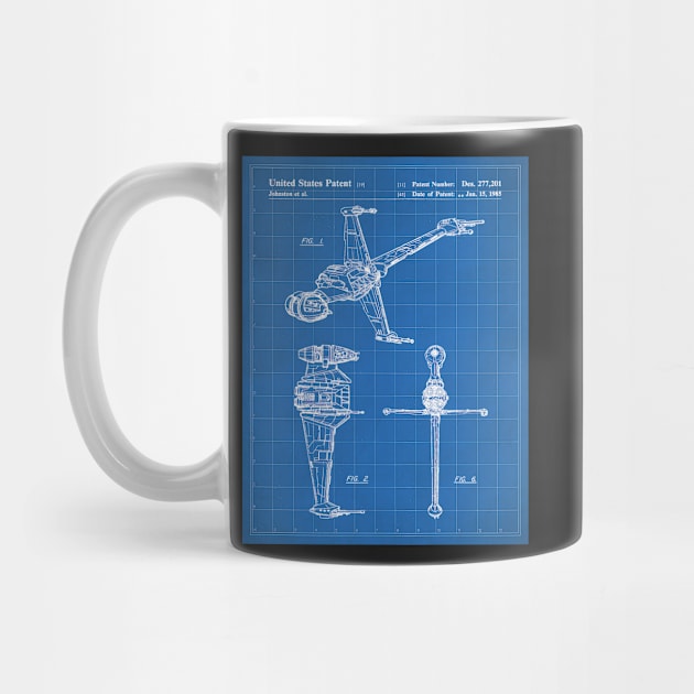 Sci-Fi Movies Patent - Science Fiction Fan Space Ship Art Art - Blueprint by patentpress